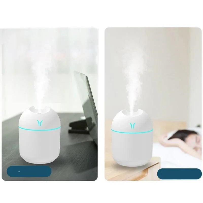 Compact 250ML Aromatherapy Humidifier with Romantic Light - USB Essential Oil Diffuser & Car Air Purifier