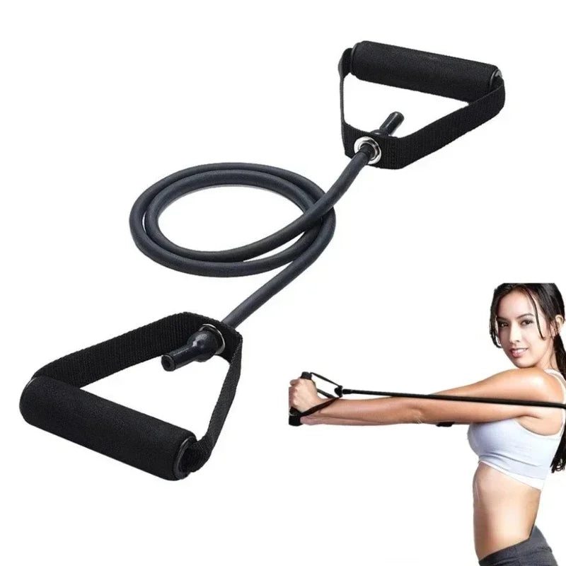 3-Level Resistance Yoga Bands with Handles - Elastic Fitness Tubes for Home Gym & Muscle Training