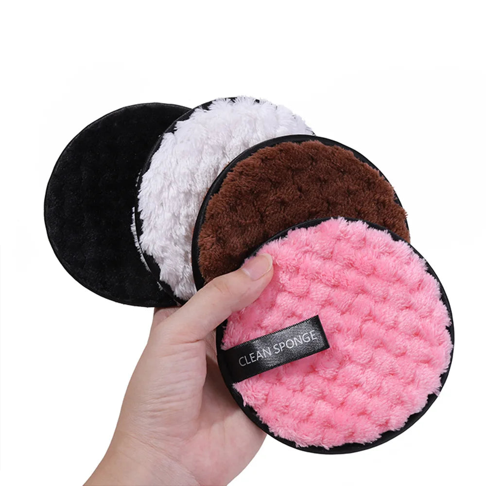 Eco-Friendly Pink Makeup Removal Puff - Soft, Chemical-Free Cleansing Pad for All Skin Types