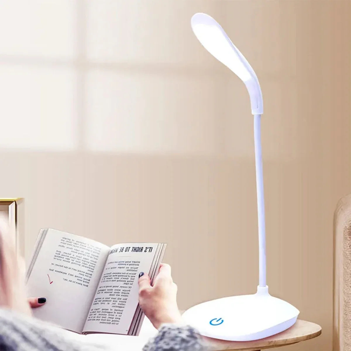 Portable LED Desk Lamp - USB Rechargeable, Touch Dimming, Eye-Friendly Light for Office & Study