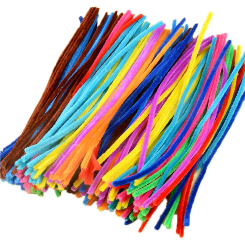 100 Plush Twisting Sticks - Fun & Fuzzy Craft Essentials