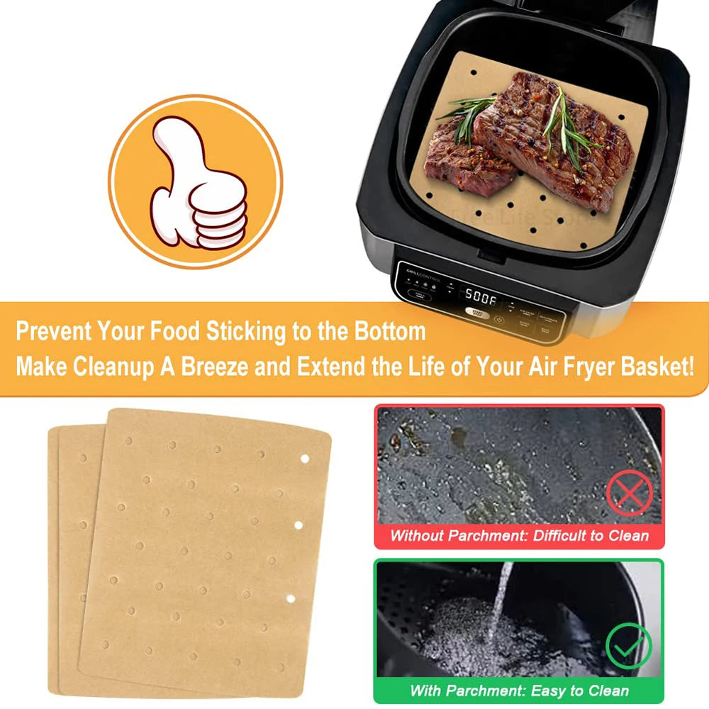 Ninja Foodi Air Fryer Disposable Liners - Non-Stick BBQ & Baking Mats