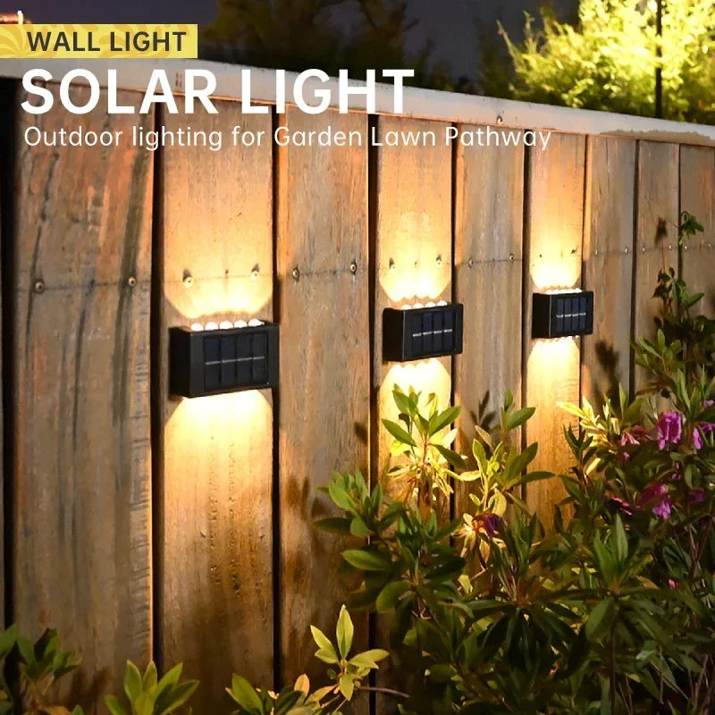 Solar Wall Lamp - Waterproof Outdoor Light for Home & Garden Decor