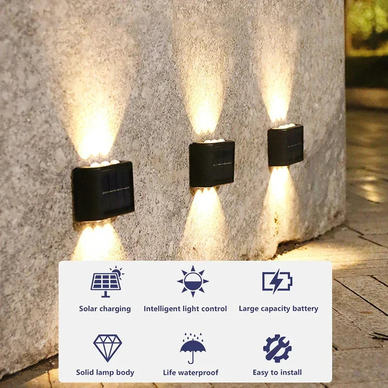 Solar Wall Lamp - Waterproof Outdoor Light for Home & Garden Decor