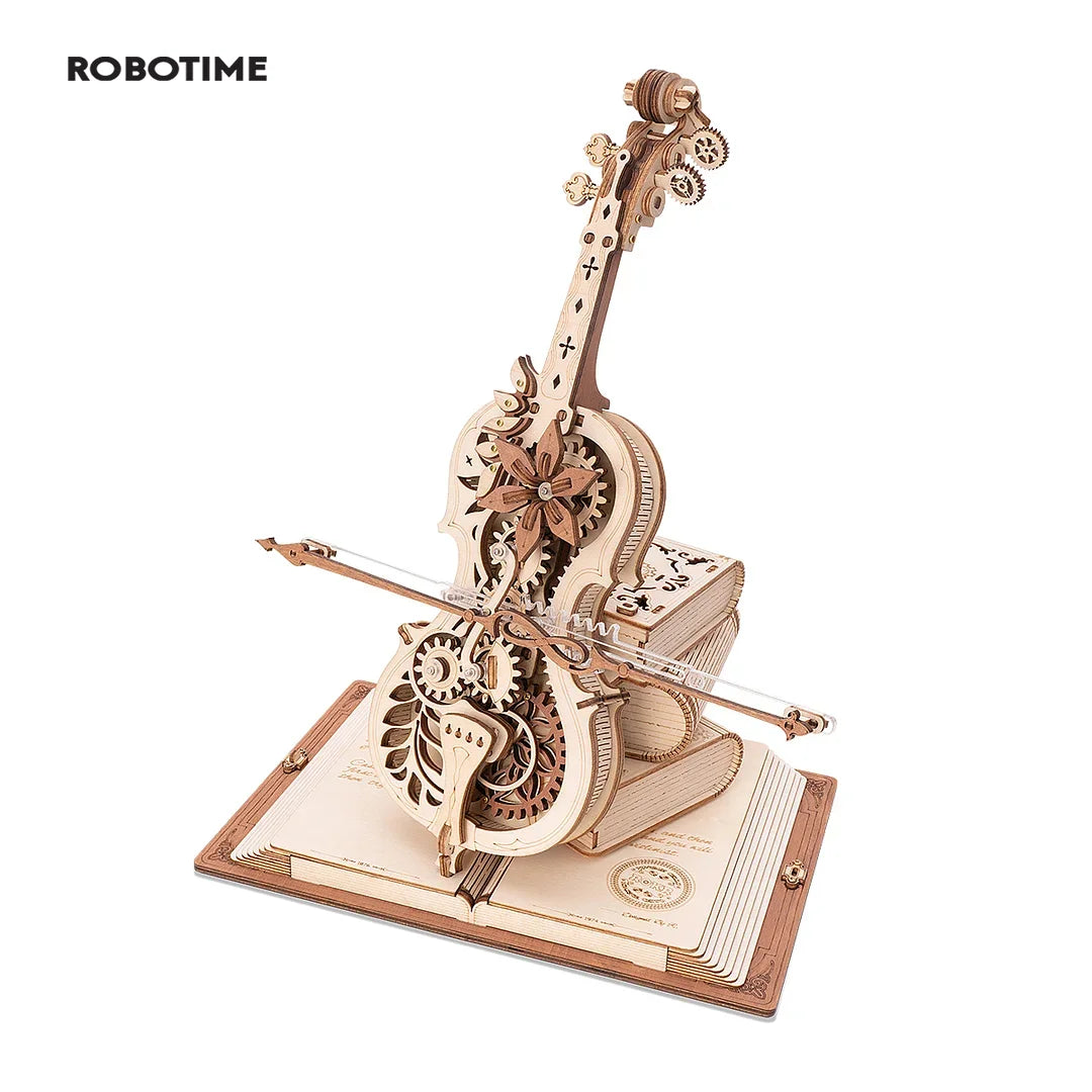 ROKR 3D Wooden Puzzle Magic Cello - Interactive Music Box for Kids (AMK63)