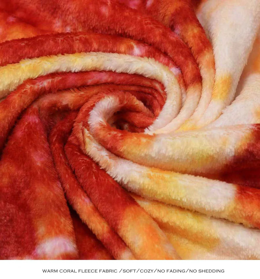 Cozy Coral Fleece Tortilla Pizza Blanket - Fluffy, Plush & Warm Mexican Round Throw