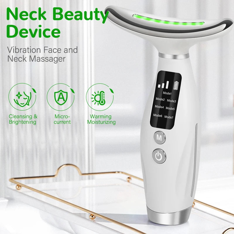 Revitalizing Face & Neck Vibration Massager - Skindion Beauty Device for Home Use