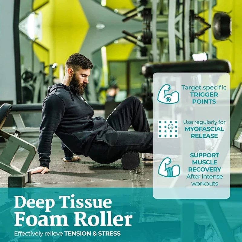 High-Density 33cm EPP Foam Roller for Yoga, Pilates & Muscle Therapy