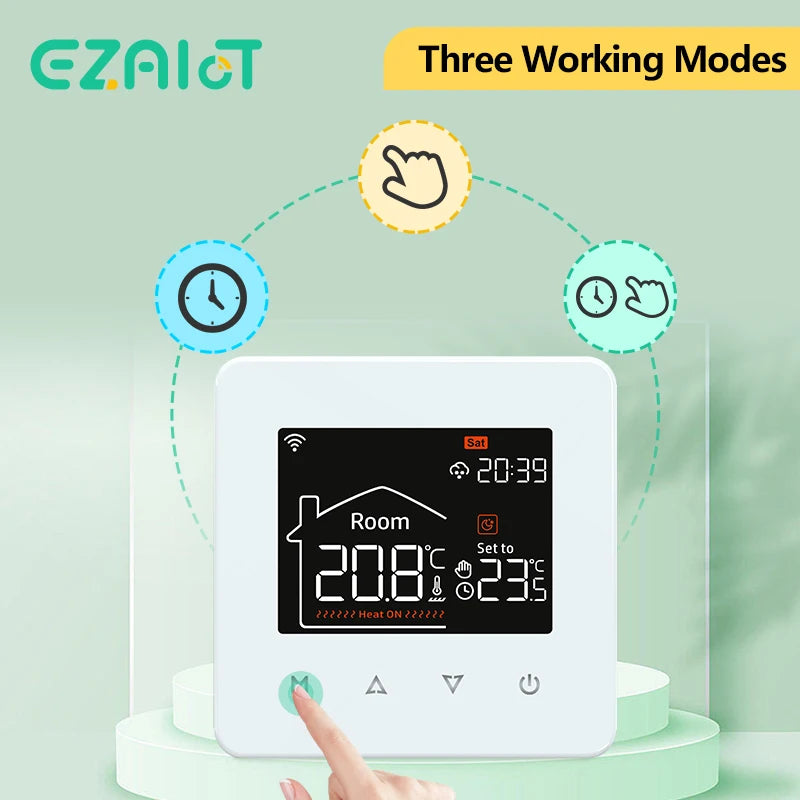 Smart WiFi Thermostat for Floor Heating & Gas Boilers - Works with Google & Alexa