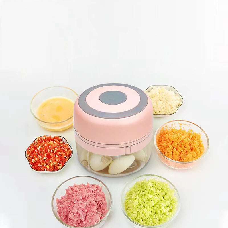 Compact Wireless Garlic & Veggie Chopper - Mini Electric Blender 100/250ML