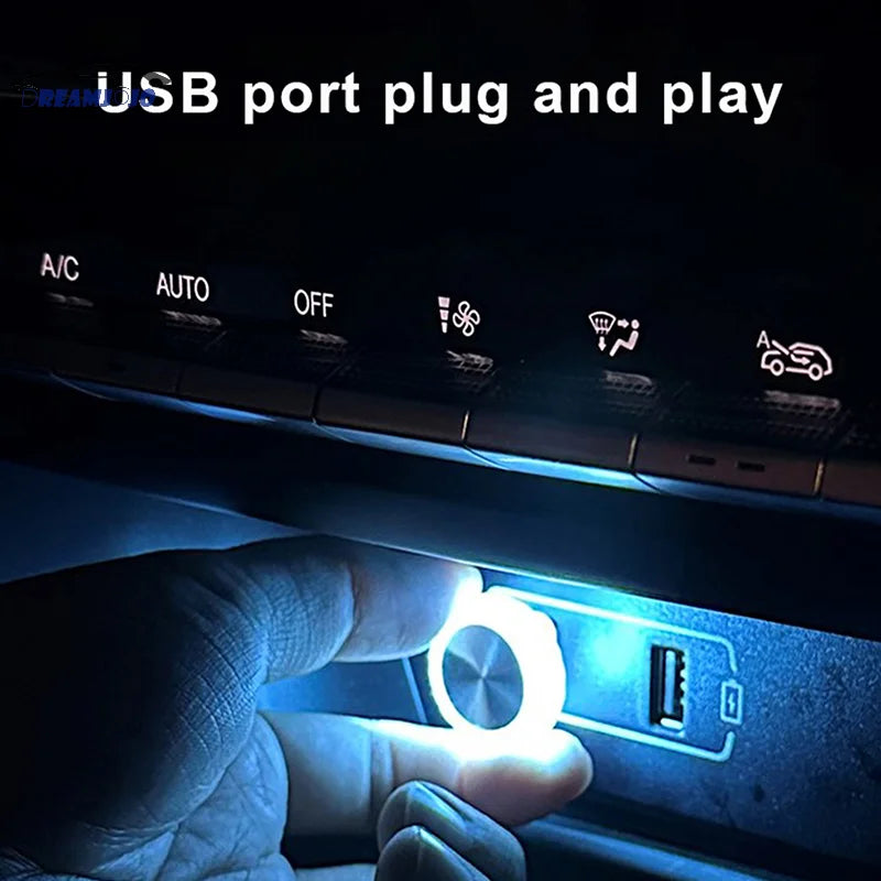 Mini LED USB Car Ambient Lights - Plug & Play Interior Decor