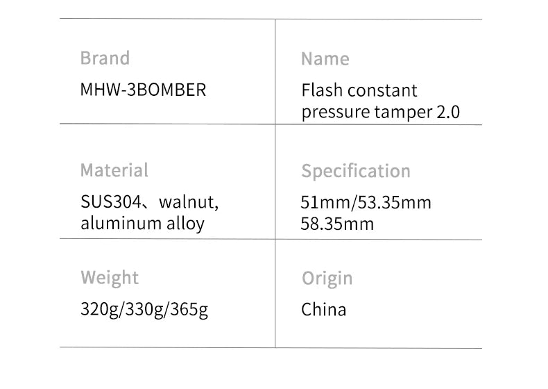 30lb Calibrated Coffee Tamper - Precision Espresso Tool (51mm, 53mm, 58mm)