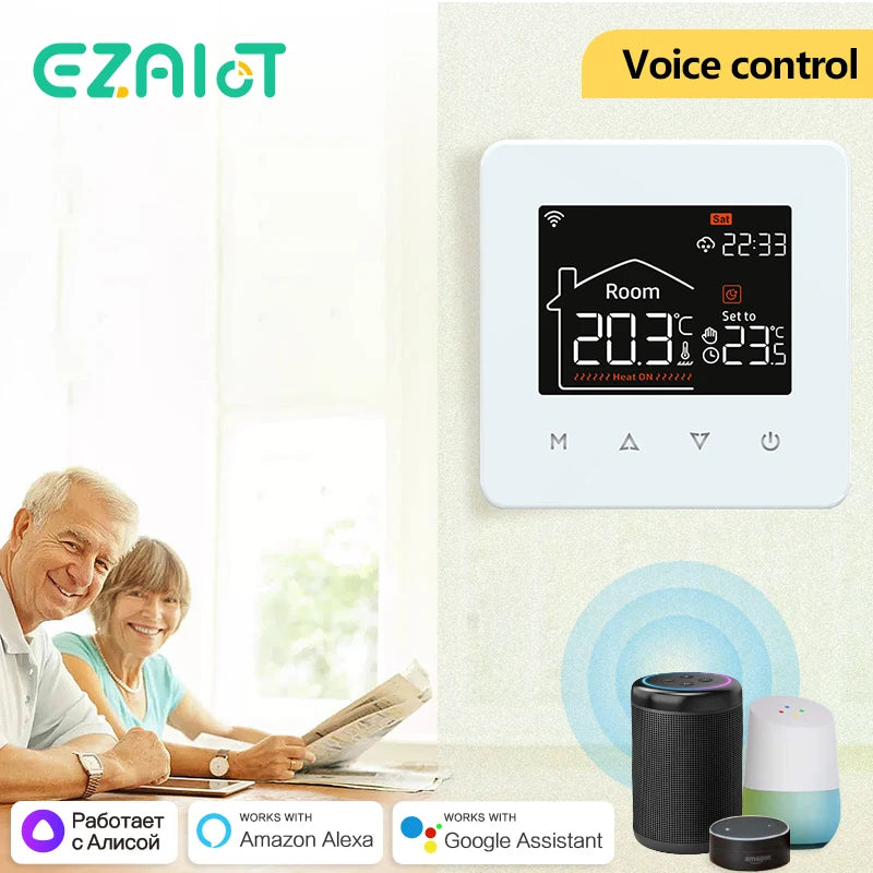 Smart WiFi Thermostat for Floor Heating & Gas Boilers - Works with Google & Alexa