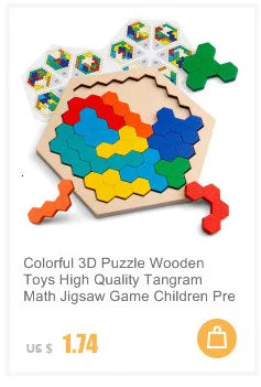 Affordable 30-Piece Montessori 3D Animal Puzzle - Fun Educational Wooden Jigsaw for Kids