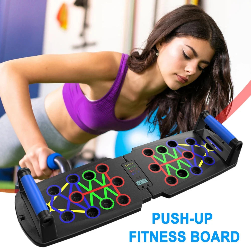 Foldable Push-Up Board: Automatic Strength Trainer for Chest, Abs, Arms & Back - Home Gym Fitness