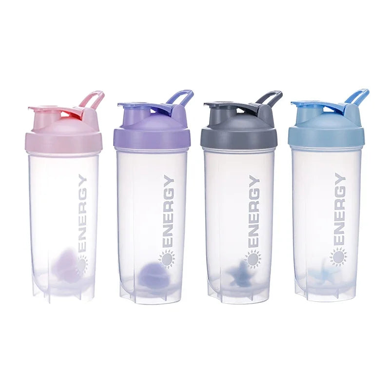 Large Capacity Sports Shaker Cup - 500/700ml Protein Blender with Scale