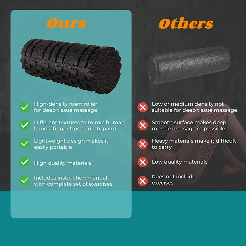 High-Density 33cm EPP Foam Roller for Yoga, Pilates & Muscle Therapy