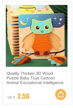 Affordable 30-Piece Montessori 3D Animal Puzzle - Fun Educational Wooden Jigsaw for Kids