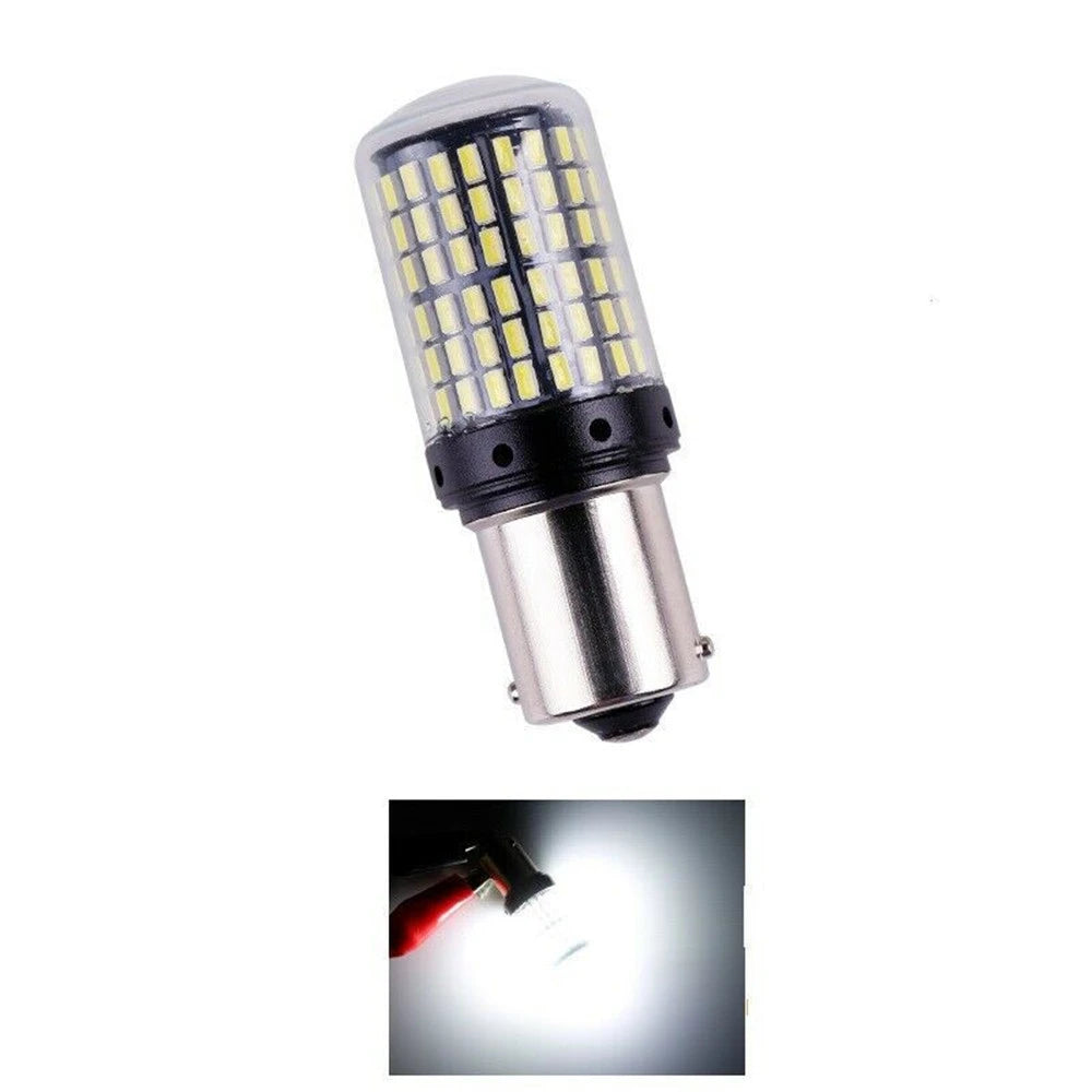 2-Pack LED Flashing Car Signal Lights - Canbus PY21W, P21W, BAU15S, 1156, BA15S, T20, 3157, 1157 Bulbs - 144SMD