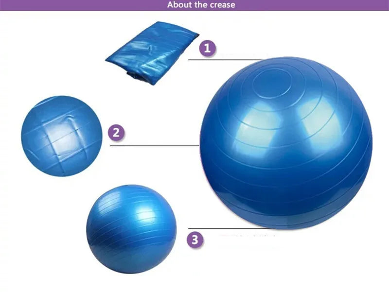 45cm Anti-Burst PVC Yoga Ball - Home Gym & Pilates Fitness Equipment