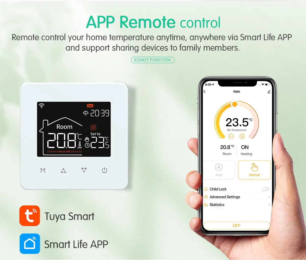 Smart WiFi Thermostat for Floor Heating & Gas Boilers - Works with Google & Alexa