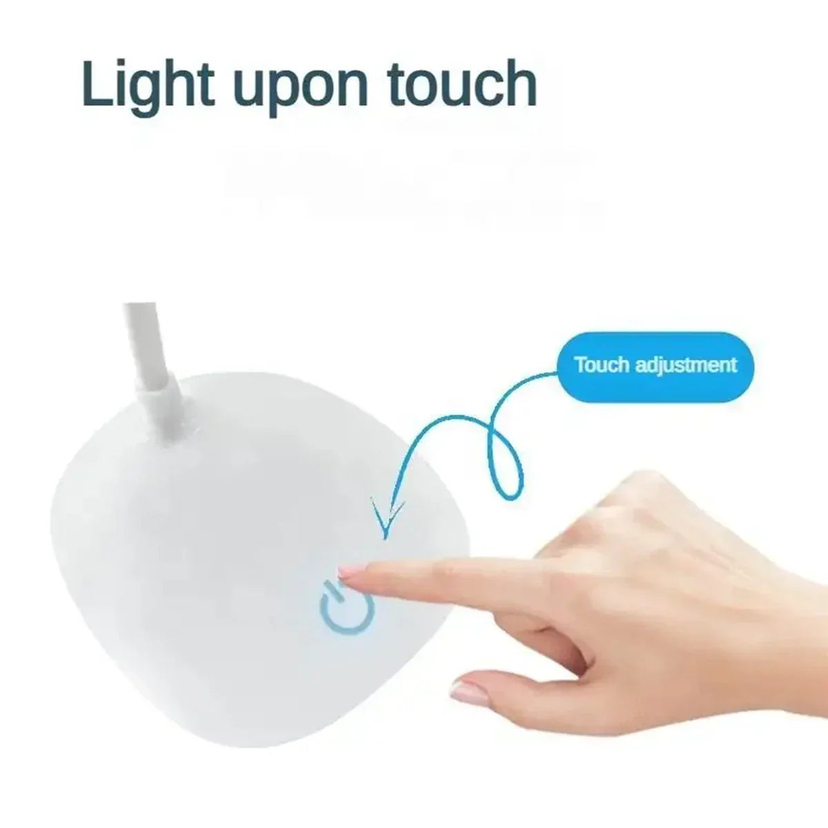 Portable LED Desk Lamp - USB Rechargeable, Touch Dimming, Eye-Friendly Light for Office & Study