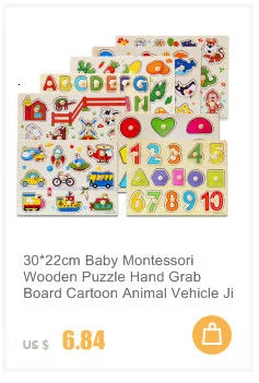 Affordable 30-Piece Montessori 3D Animal Puzzle - Fun Educational Wooden Jigsaw for Kids