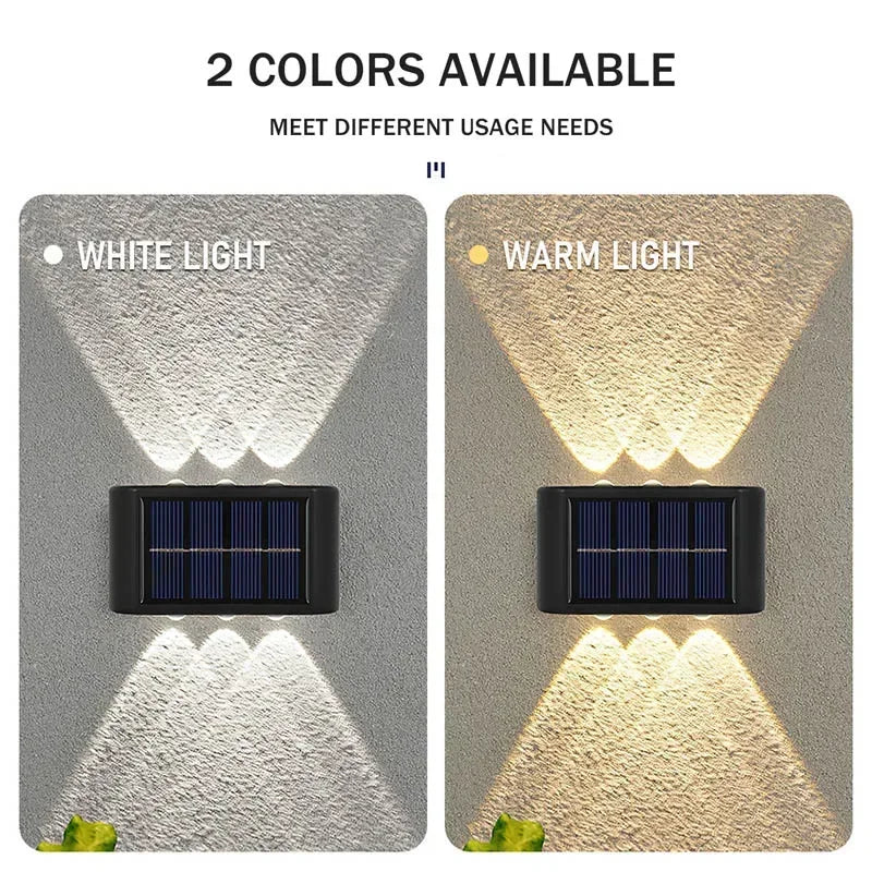 Solar Wall Lamp - Waterproof Outdoor Light for Home & Garden Decor