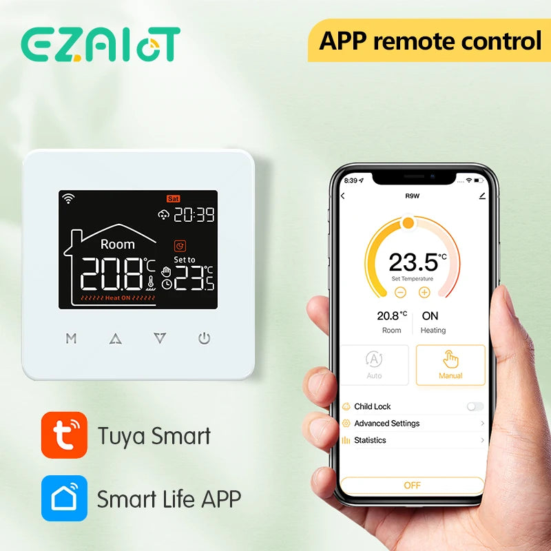 Smart WiFi Thermostat for Floor Heating & Gas Boilers - Works with Google & Alexa