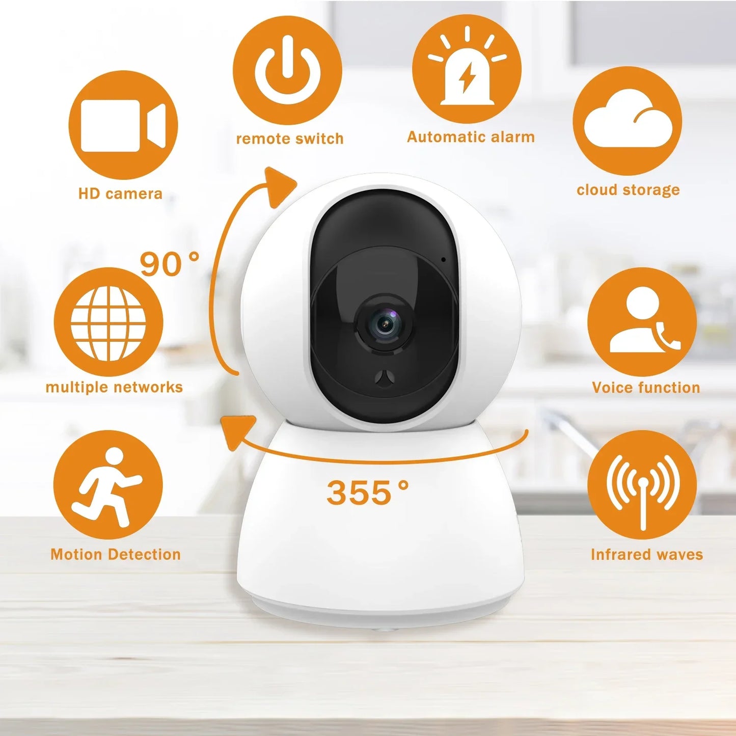 Xiaomi 3MP Smart WiFi Indoor Camera - 1080P Auto-Tracking Pet Monitor