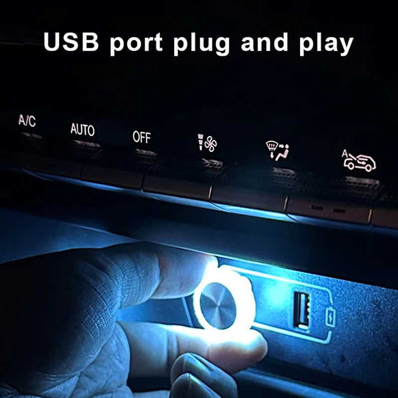 Mini LED USB Car Ambient Lights - Plug & Play Interior Decor