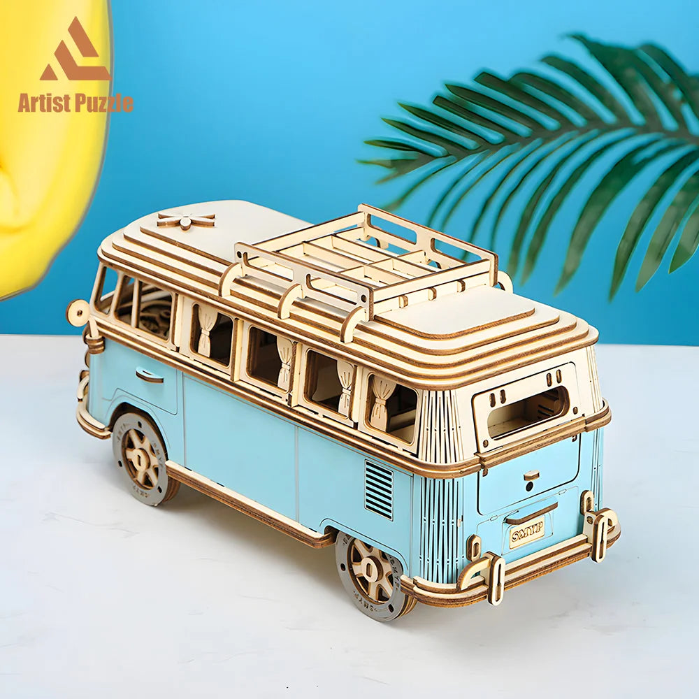 3D Wooden Montessori Model - DIY Car Craft & Party Game for Kids & Adults