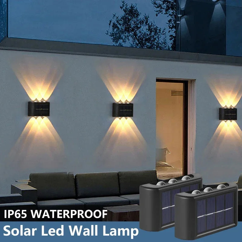 Solar Wall Lamp - Waterproof Outdoor Light for Home & Garden Decor