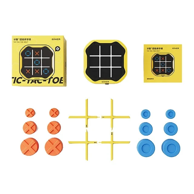 Giiker Super TIC-TAC-TOE BOLT: Portable Family Chess Puzzle Game for Kids' Gifts