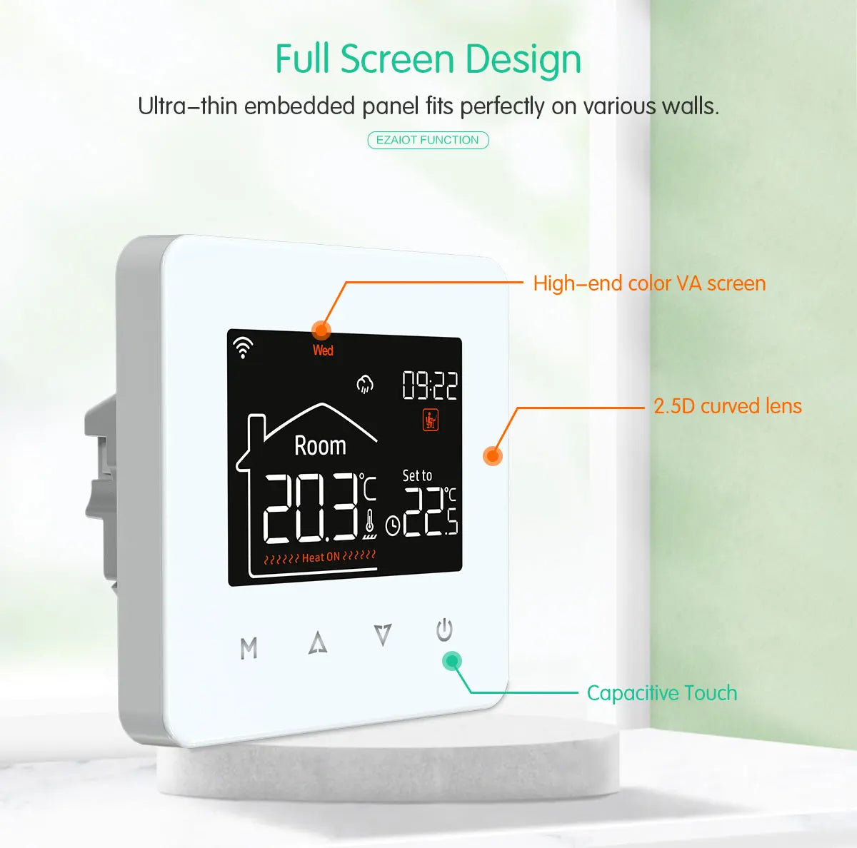 Smart WiFi Thermostat for Floor Heating & Gas Boilers - Works with Google & Alexa