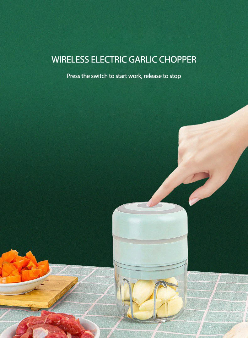 Compact Wireless Garlic & Veggie Chopper - Mini Electric Blender 100/250ML