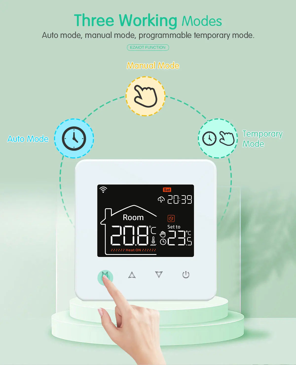 Smart WiFi Thermostat for Floor Heating & Gas Boilers - Works with Google & Alexa