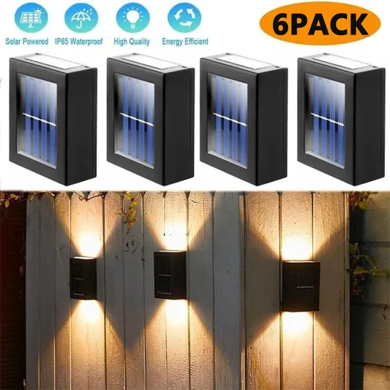 Waterproof Solar Up & Down Spot Lights - Outdoor Garden & Street Wall Decor