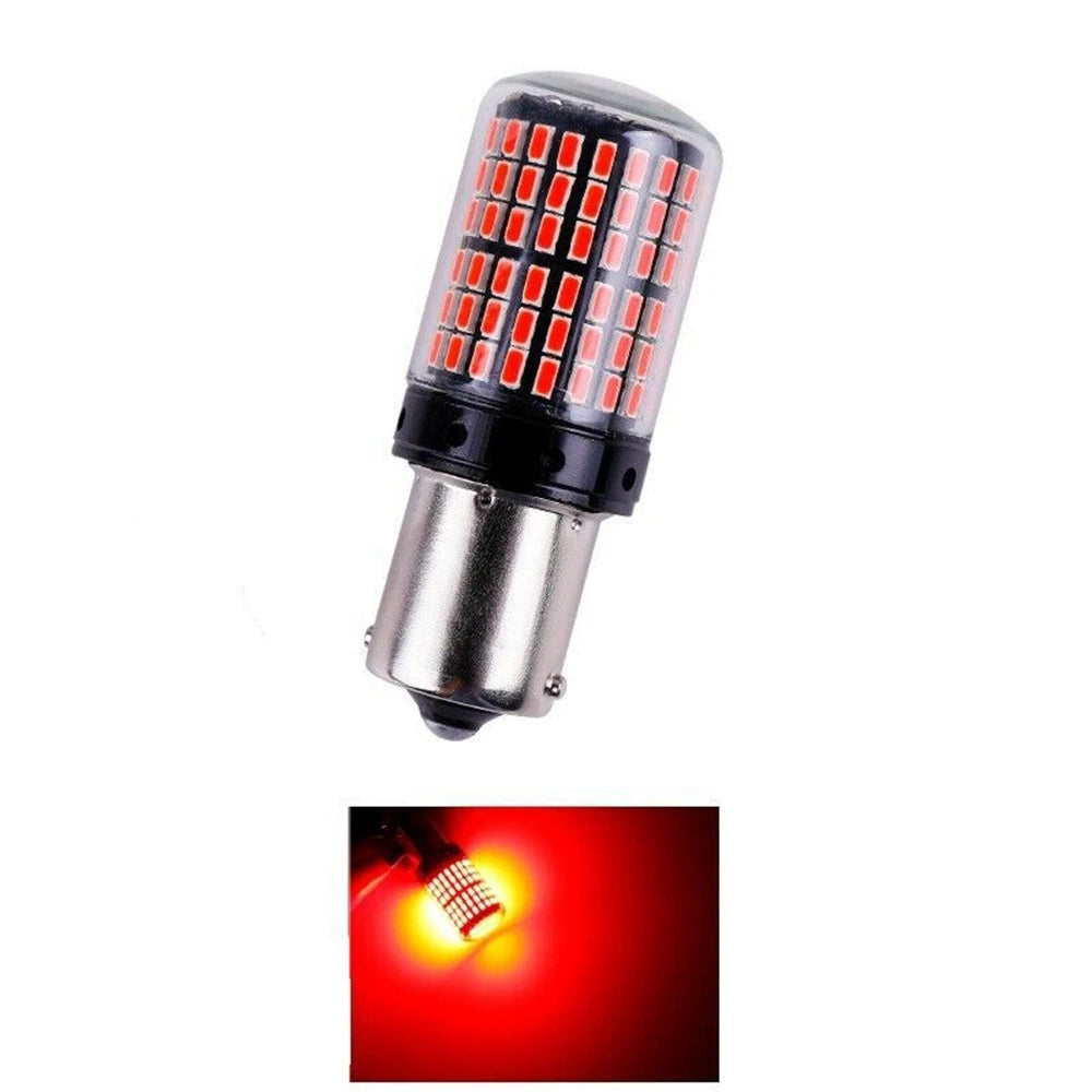 2-Pack LED Flashing Car Signal Lights - Canbus PY21W, P21W, BAU15S, 1156, BA15S, T20, 3157, 1157 Bulbs - 144SMD