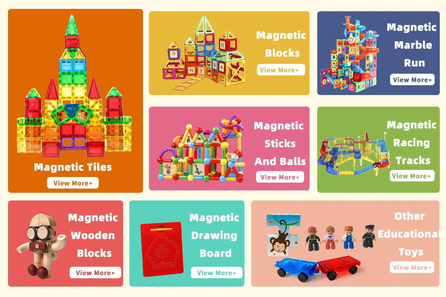 Magplayer Magnetic Building Blocks - STEM Puzzle Toy for Kids