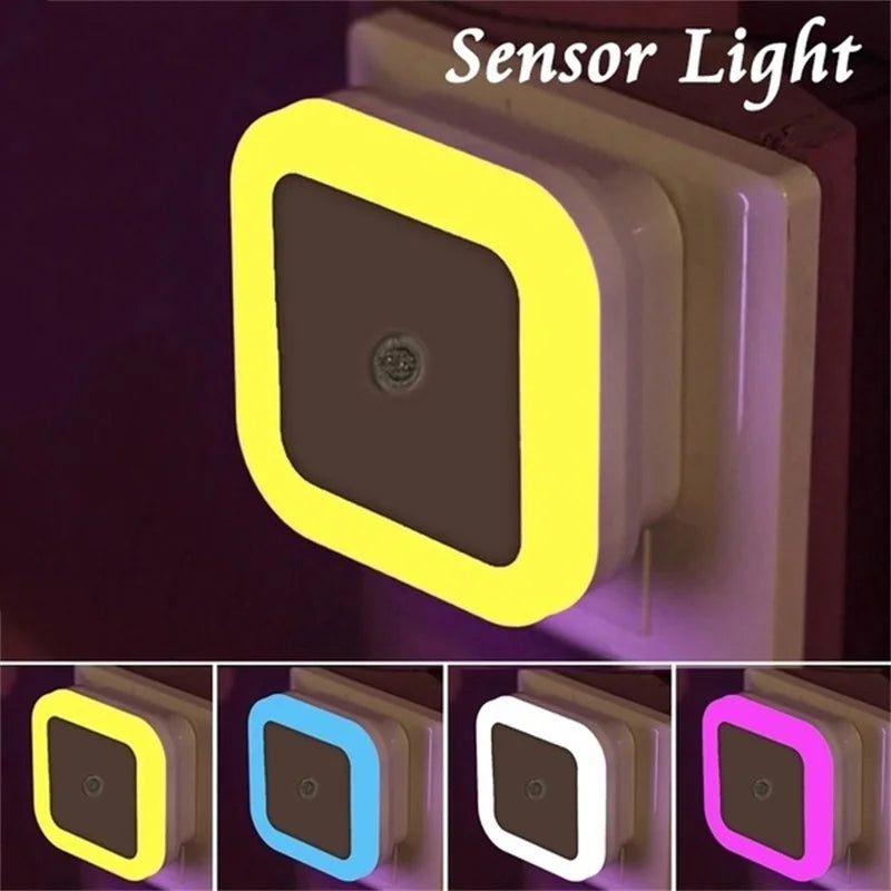 Wireless LED Night Light - Sensor-Activated EU Plug for Kids' Room & Bedroom Decor