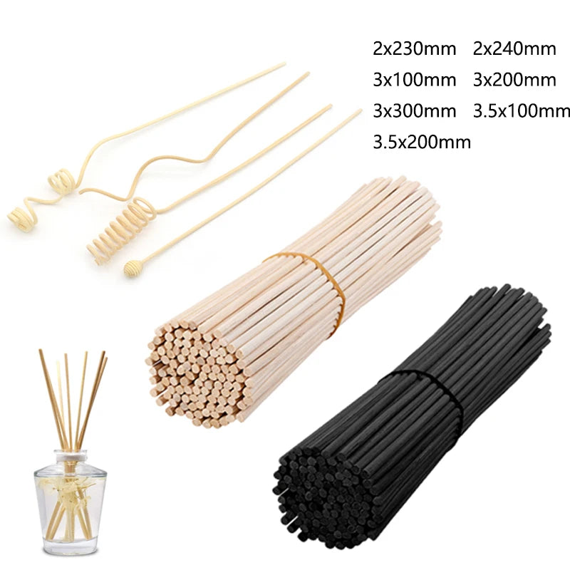 Bulk Reed Diffuser Sticks - Extra Thick Rattan for DIY Aromatherapy & Home Decor (2-3.5mm, 5-100pcs)