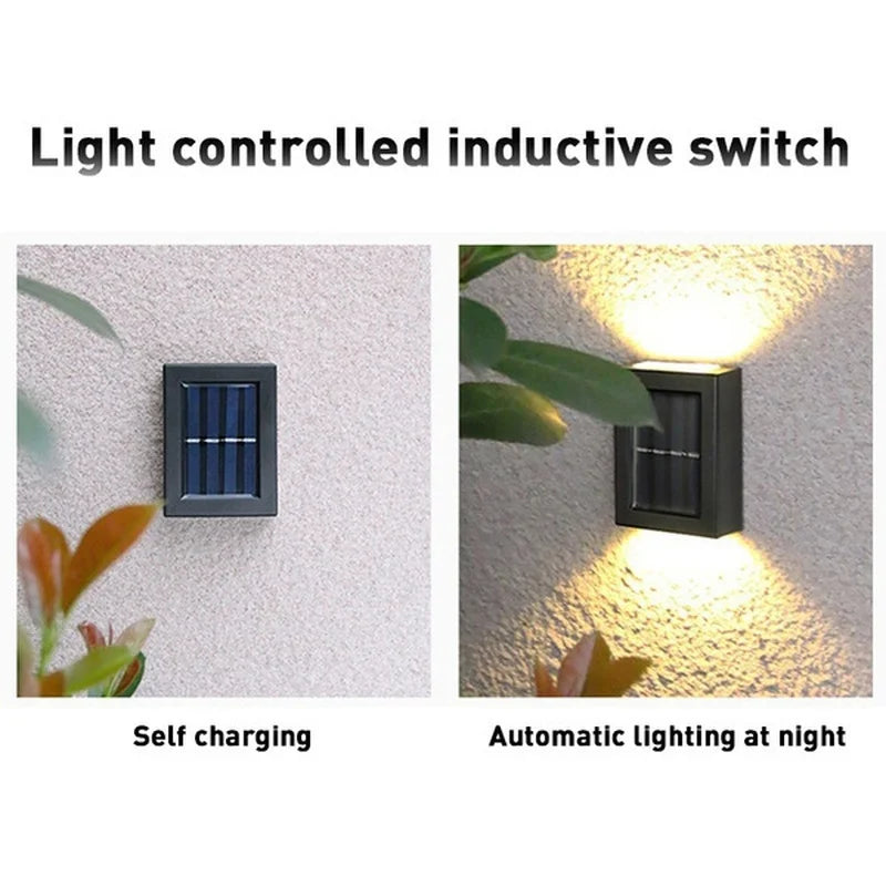 Waterproof Solar Up & Down Spot Lights - Outdoor Garden & Street Wall Decor