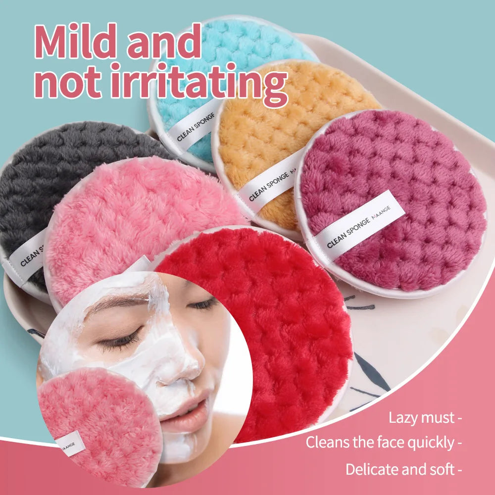 Eco-Friendly Pink Makeup Removal Puff - Soft, Chemical-Free Cleansing Pad for All Skin Types