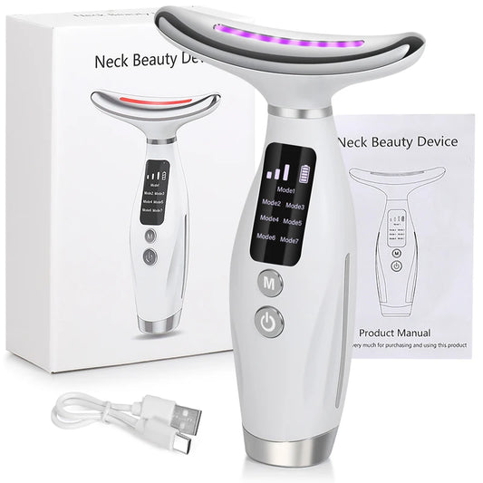 Revitalizing Face & Neck Vibration Massager - Skindion Beauty Device for Home Use