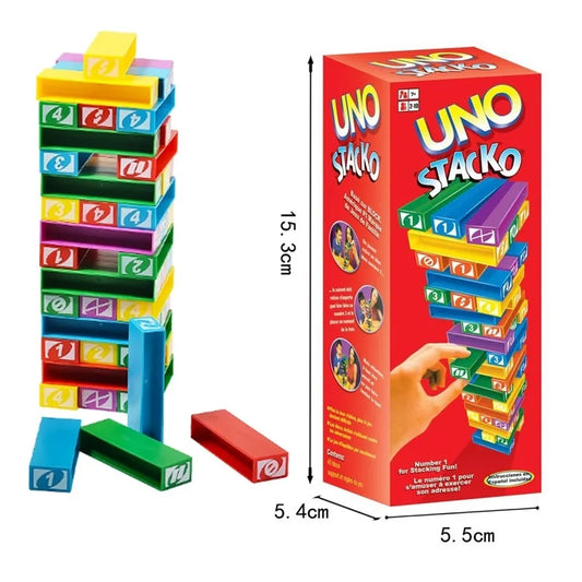 Stacko UNO Card Game - Fun Family Entertainment & Educational Puzzle for Parties & Birthdays