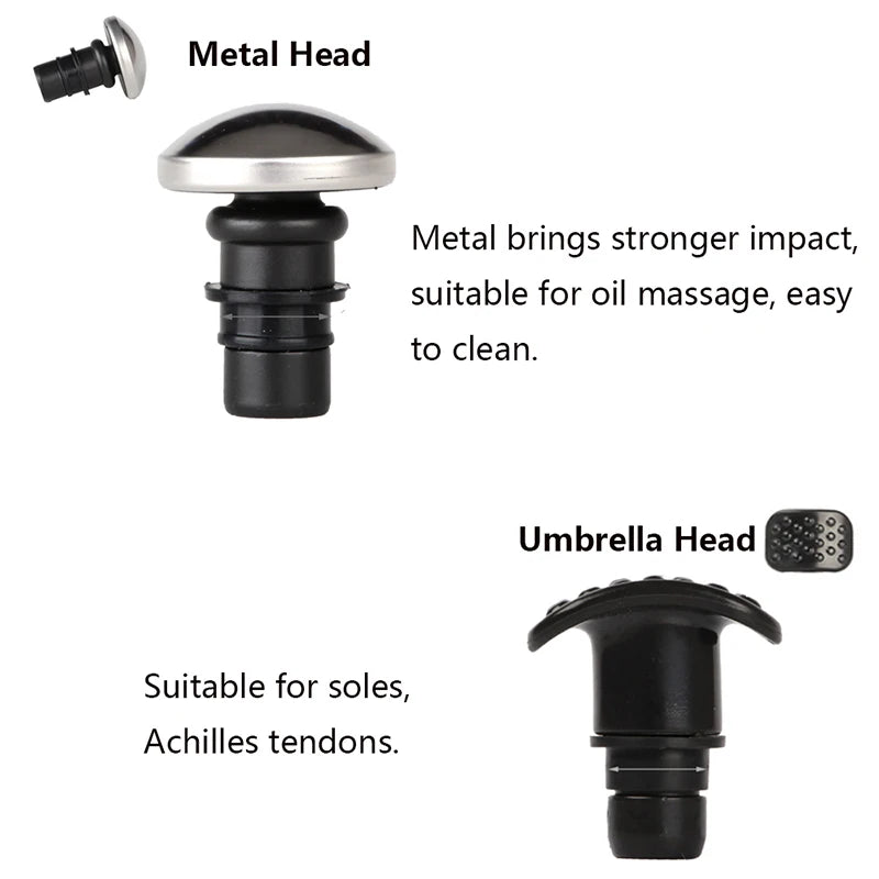 Universal 19mm Fascia Gun Massage Heads - Various Styles