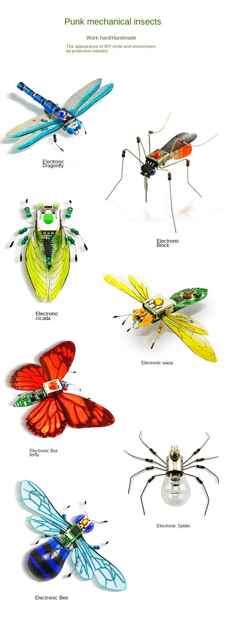 STEM DIY Robotic Insects - Fun, Non-Soldered Science Kit for School Competitions