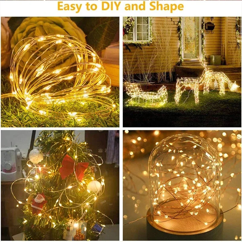 Enchanting 3M LED Curtain Lights - 8-Mode USB Fairy Garland for Home, Garden, Holidays & Weddings