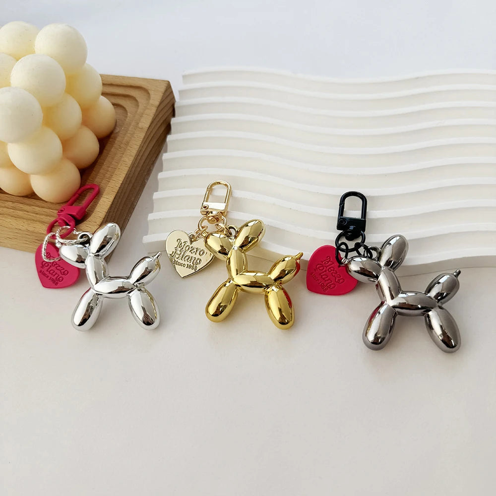 Adorable Acrylic Balloon Dog Keychains - Y2K Style Bag & Car Accessories for Women